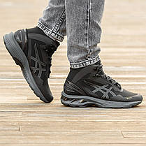 Зимові Чоловічі Кросівки Asics Gel-Kayano 27 Gore-Tex High / Асікс Гел-Каяно 27 ГорТекс Високі Чорні з Сірим, фото 6