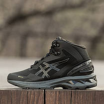 Зимові Чоловічі Кросівки Asics Gel-Kayano 27 Gore-Tex High / Асікс Гел-Каяно 27 ГорТекс Високі Чорні з Сірим, фото 5