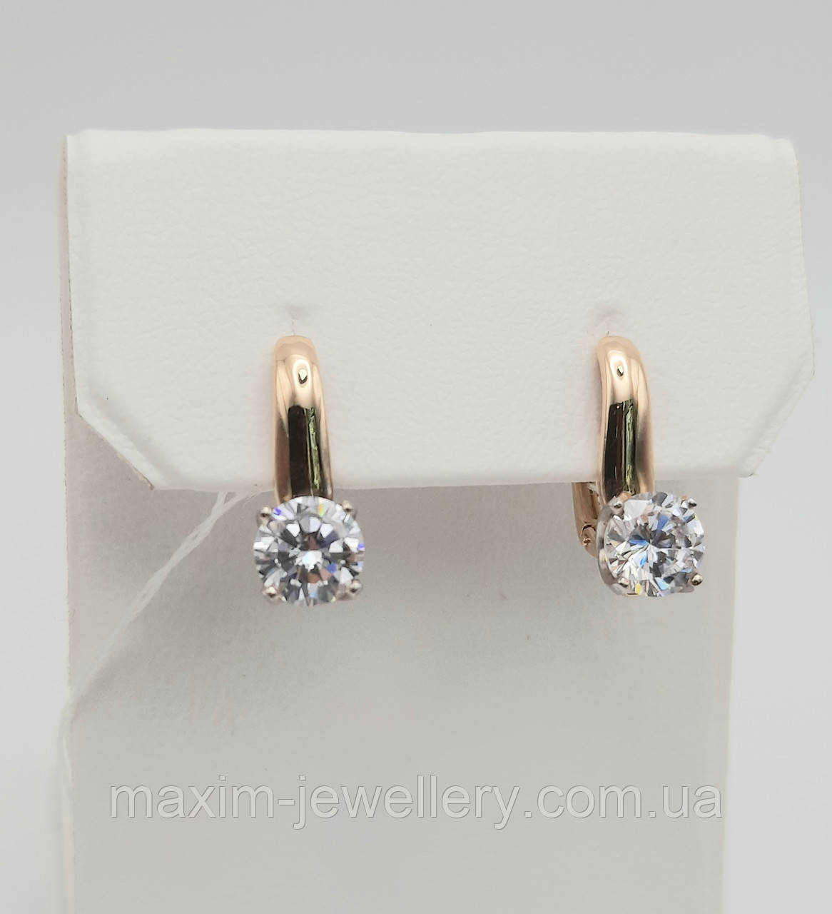 Сережки в червоному золоті, фото 1