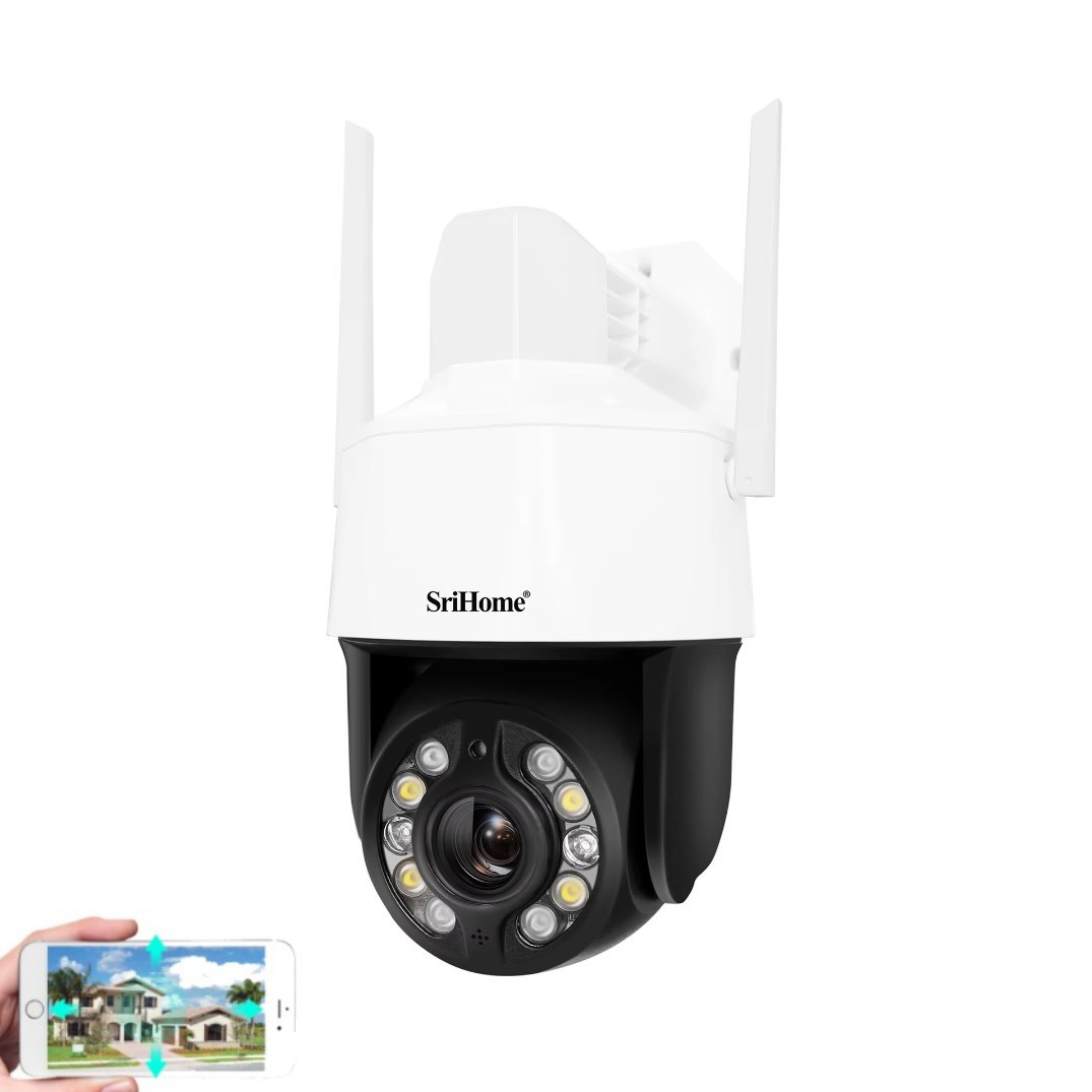 Камера захисна поворотна SriHome SH041 5MP 20X оптичний зум 2.4G/5G Wi-Fi Onvif. SriHome, фото 1