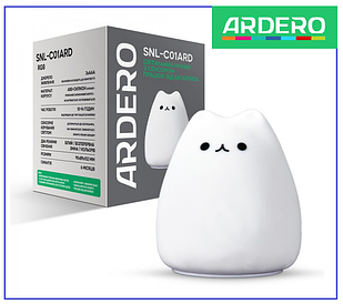 Світильник (нічник на батарейках) силіконовий Ardero SNL-С01ARD RGB (кольоровий)