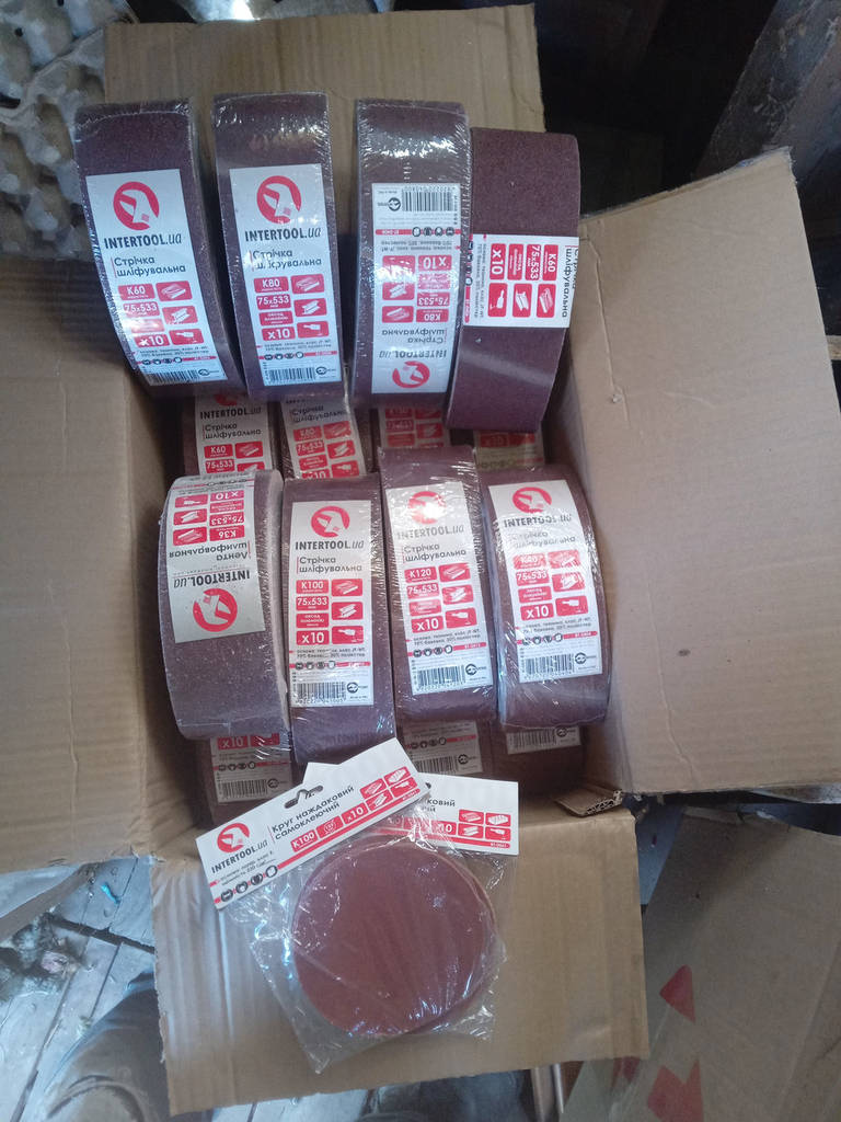 Стрічка шліфувальна 75x533 мм, зерно 80, пак. 10 шт. INTERTOOL BT-0408 - фото покупців 1