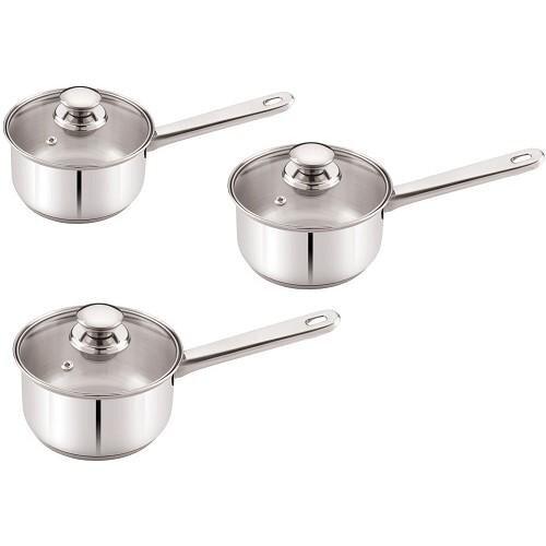 Набір ковшів Empire з неіржавіючої сталі Стрейт EM5517 V 1,2 \ 1,7 \ 2 л Ø 16 \ 18 \ 20 см ( 3 шт ), фото 1