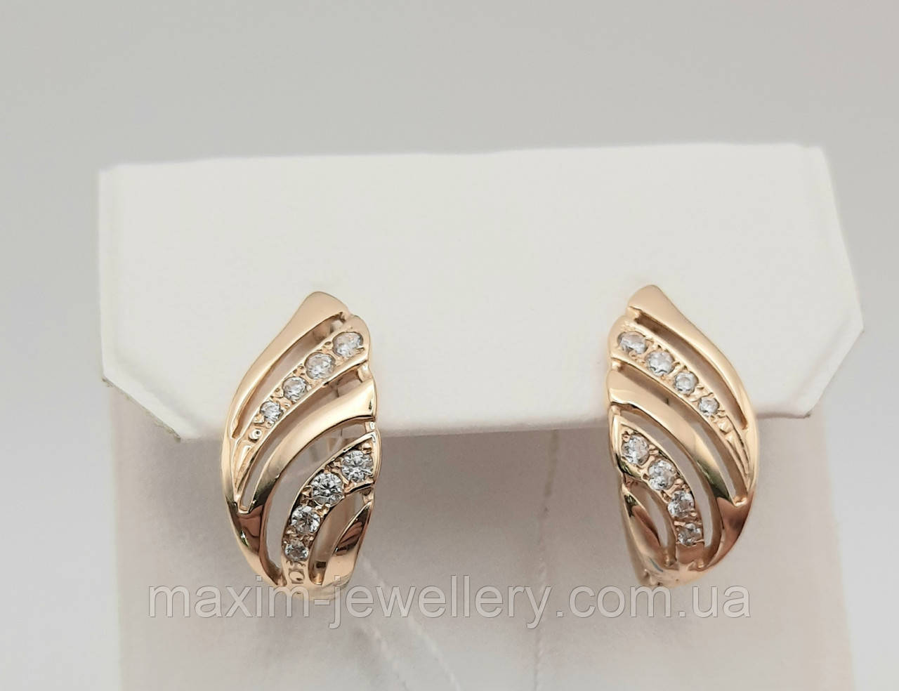 Сережки в червоному золоті, фото 1