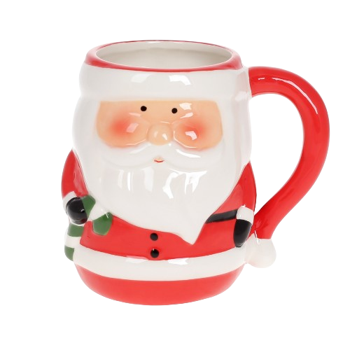 Кухоль керамічний Санта 500мл, колір - червоний, фото 1
