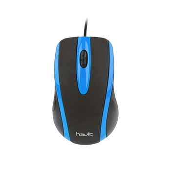 Мишка дротова Havit HV-MS753 чорний/синій