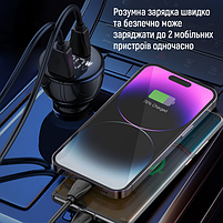 Автомобільний зарядний пристрій ColorWay CW-CHA044PD-BK USB+Type-C 100W PD чорний, фото 8