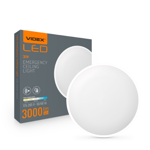 LED Світильник аварійний 30W 2700-6500К 220V Videx