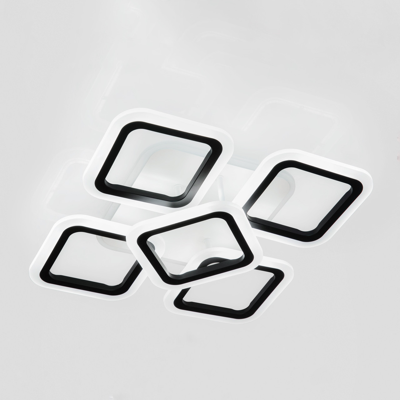 Led люстра до 15 м² з пультом та димером (AS8060/4+1Bk Dimer), фото 1