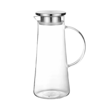 Графін 1200мл із сталевою пробкою та ручкою скло KAMILLE