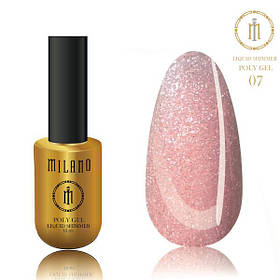 Гель для наращивания LIQUID SHIMMER POLY GEL 15 ml 07 гель з шимером