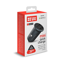 Автомобільний зарядний пристрій ColorWay CW-CHA036Q-GR 2USB 3,0A 36W QC сірий, фото 7