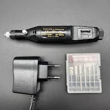 Ручка-фрезер для апаратного манікюру, педикюру + набір фрез чорна 20000 об. хв.