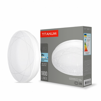 LED Світильник настінно-стельовий 24W 5000К 220V Орбіта TLCL-245OR Titanum