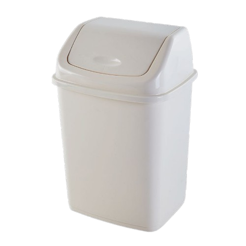 Відро для сміття 18л пластик біла троянда Алеана, фото 1