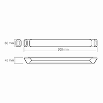 LED Світильник лінійний 36W 0,6м 5000К 220V VLE-BN-36065B Videx, фото 7