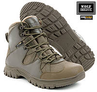 Военные кожаные тактические ботинки хаки Партизан PRO, Качественная обувь для ВСУ, Армейские зеленые берцы