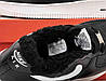 Зимові чоловічі кросівки Nike Air Force 1 Winter Black White Чорні з білим Взуття Найк Аір Форс 1 низькі шкіра та тепле хутро, фото 7