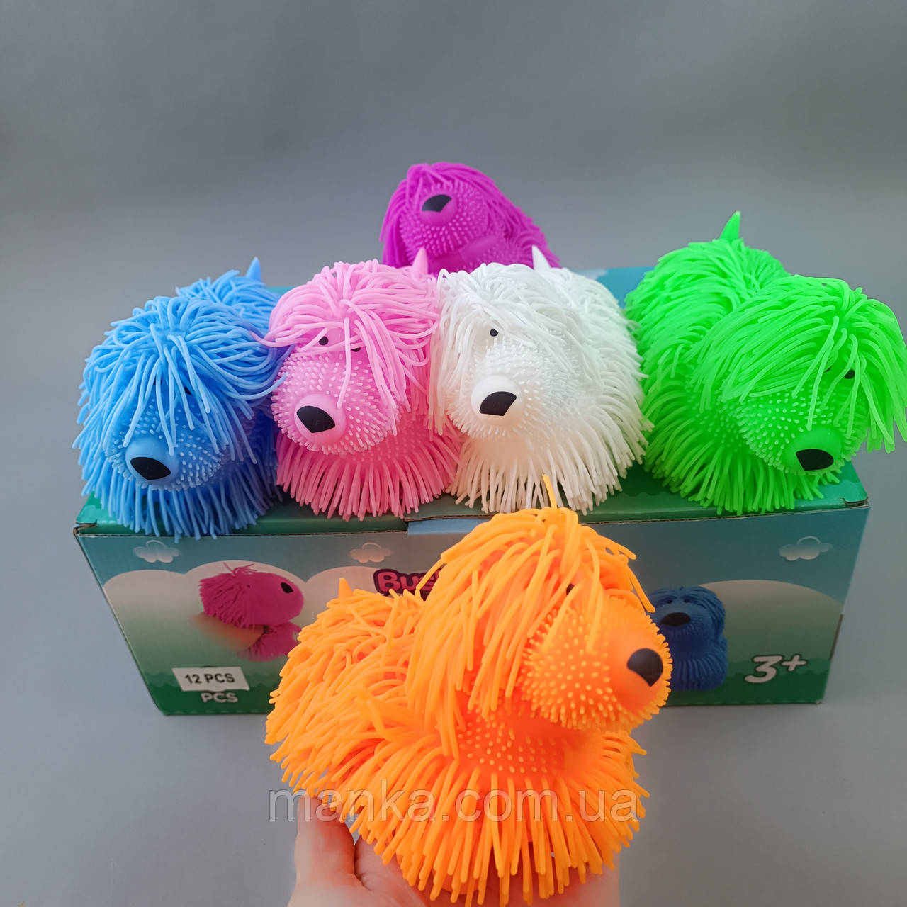 Антистрес C 68690 ЦІНА ЗА 1шт “Песик”, підсвічування, розмір - 16,5х12,5 см, в коробці, фото 1