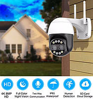 WIFI камера спостереження Besder P3S-8MP із сиреною. Зум. iCSee, фото 3