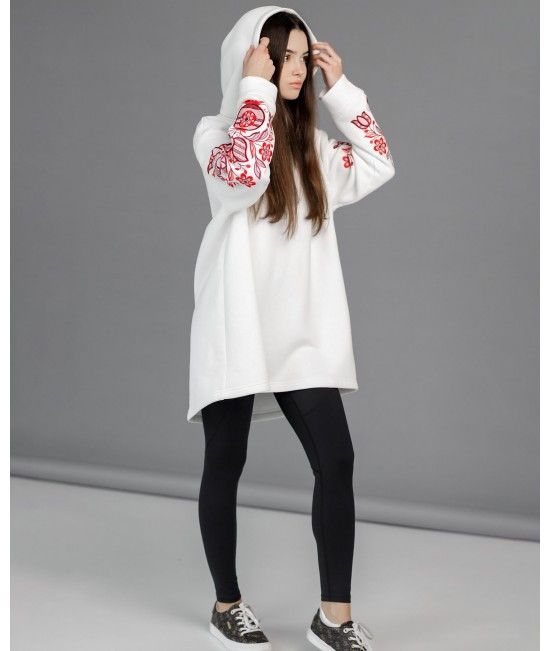 Стильна чорна Туніка Дерево життя із патріотичною вишивкою