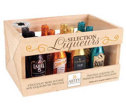 Цукерки з Чорного Шоколаду Пляшечки з Лікером Selection Liqueurs Chocolat Noir Abtey 155 г Франція