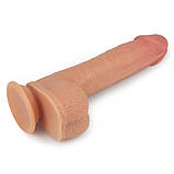 Вибратор Dual-Layered Silicone Rotating Cock With Vibration Anthony 8.5" Flesh, фото 3