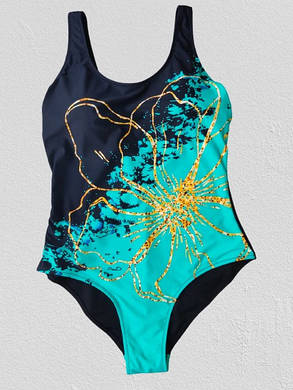 Купальник слитный    Fuba 7802 Марина бирюза(В НАЛИЧИИ ТОЛЬКО 46  УКР р-ры), фото 3