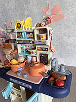 Кухня 36T-7 плита, мийка-ллється вода (кран механічний), холодна пара, посуд, продукти, світло, на батарейках, в коробці, 25-36,5., фото 6