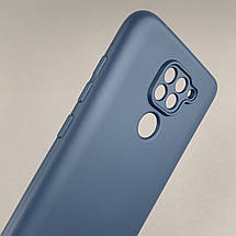 Чохол для Xiaomi Redmi Note 9 матовий із захистом камери чохол на телефон сяомі редмі нот 9 темно-синій cfa, фото 4