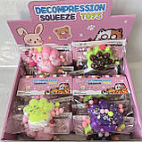 Іграшка Сквіш, Таба лапка Котика, антистрес (білий з жовтим) без флоку, фото 2