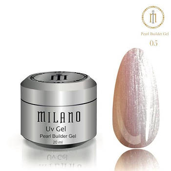 Гель для нарощування Pearl Builder Gel Milano 20ml № 05 перламутровий гель для манікюру