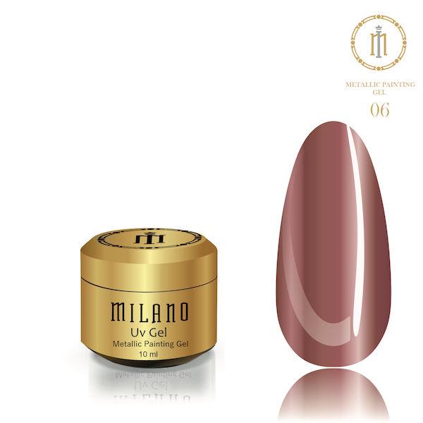 Гель для нарощування Milano Metalic Painting Gel 6 ml № 6