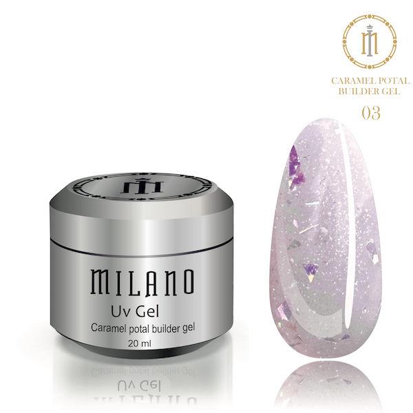 Гель для нарощування з поталлю Caramel Potal Builder Gel 15 ml 03