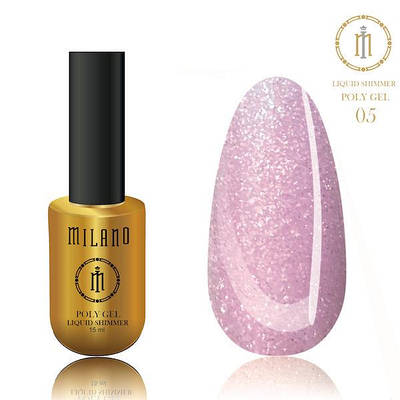 Гель для наращивания LIQUID SHIMMER POLY GEL 15 ml 05 гель з шимером
