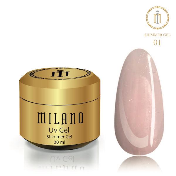 Гель для наращивания SHIMMER POLY GEL 30 ml 01 гель з шимером