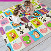 Ігровий барвистий двосторонній термо-килимок для немовляти розвиток тактильного сприйняття відштовхує воду, фото 4
