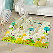 Ігровий барвистий двосторонній термо-килимок для немовляти розвиток тактильного сприйняття відштовхує воду, фото 5