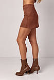 Замшева спідниця коричнева, фото 5