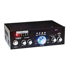 Підсилювач звуку UKC SN-799BT Bluetooth, двоканальний USB з дисплеєм 220В/12В