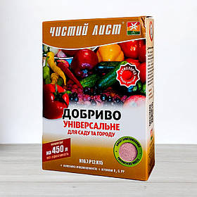 Добриво кристалічне Чистий Лист, 0,3кг, універсальне для саду та городу (Добрива кристалічні Чистий Лист)