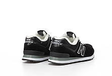 Чоловічі кросівки Нью Баланс New Balance 574 Black White Winter (хутро) ALL13306, фото 4