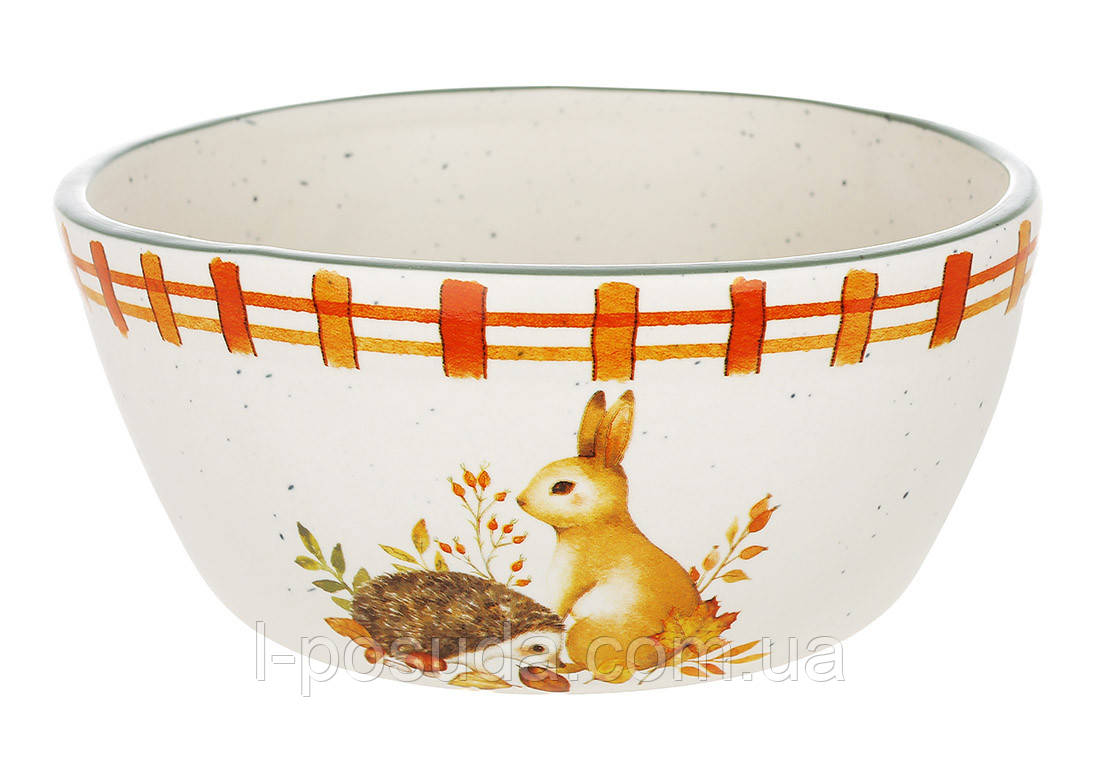 Піала керамічна Заєць на поляні, 900мл, фото 1