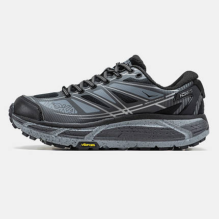 Зимові Чоловічі Кросівки Hoka Mafate Speed 2 Gore-Tex Grey Black / Хока Мафате Спід 2 Гор Текс Сірі з Чорним, фото 1