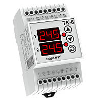 Двоканальний терморегулятор із датчиком TK-6 DIN-рейка DigiTOP
