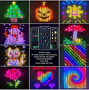 Програмована новорічна LED гірлянда-штора з пультом та керуванням з телефону SFK-07 Bluetooth 2х2 м USB, фото 9