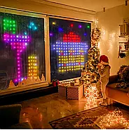 Програмована новорічна LED гірлянда-штора з пультом та керуванням з телефону SFK-07 Bluetooth 2х2 м USB, фото 8