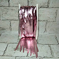 Шторка дощик з фольги для фотозони матова 1х2 м Рожева 2052-2