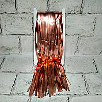 Шторка дощик з фольги для фотозони матова 1х2 м Рожеве золото 2052-3