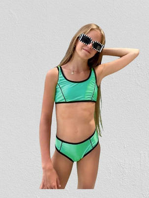 Купальник для девочек Teres 1018 Прага мята(В НАЛИЧИИ ТОЛЬКО 34 УКР р-ры ), фото 1